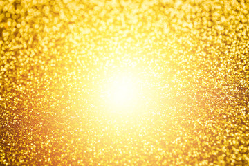 Abstract Golden glitter bokeh