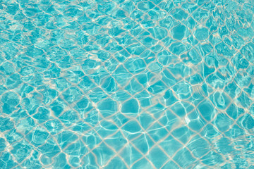 Reflect the waves and in the blue pool background
