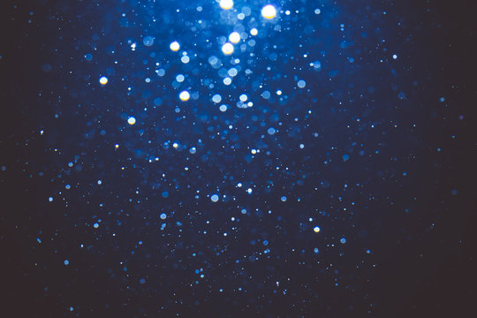 Abstract blue bokeh with black