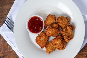 Chicken Nuggets with BBQ Dipping Sauce