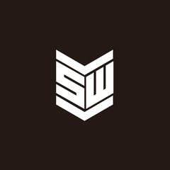 Logo alphabet monogram with emblem style