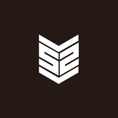 Logo alphabet monogram with emblem style