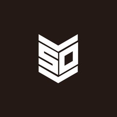 Logo alphabet monogram with emblem style