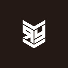 Logo alphabet monogram with emblem style