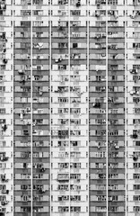 High rise residential building of public estate in Hong Kong city