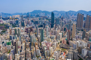 Fototapeta na wymiar Hong Kong city from top