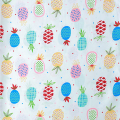 Fabric with beautiful pineapples pattern
