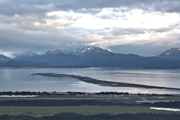 Kenai Mountain range around Homer Alaska