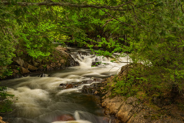 Obraz premium Chute Archambault Waterfall in Canada - Long Exposure