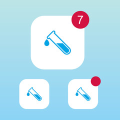 Modern Chemical Icon With Notification
