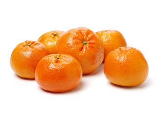 Orange fruit on the white background