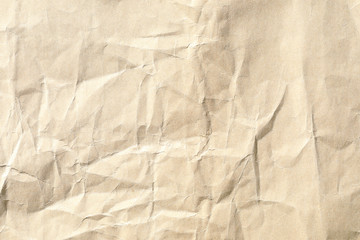 Crumpled brown paper background texture