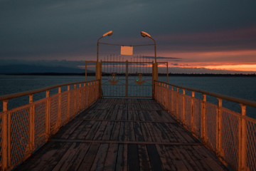 pier at sunset