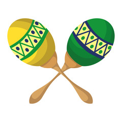 tropical maracas instrument musical icon