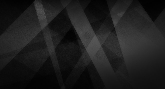 Abstract black and white modern art background design with transparent stripes and angled shapes in artsy geometric pattern in shades of gray with detailed texture