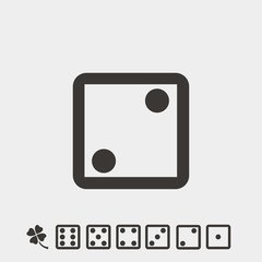 dice icon vector illustration and symbol foir website and graphic design