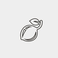 lemon icon vector illustration and symbol foir website and graphic design