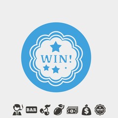 lucky winner icon vector illustration and symbol foir website and graphic design