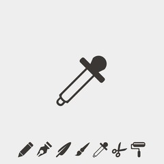 pipette icon vector illustration and symbol foir website and graphic design