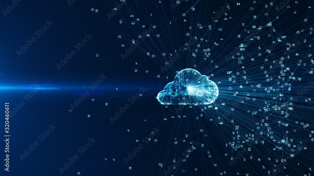 Poster connecting people on the internet, nodes transforming. social network connections. information techn