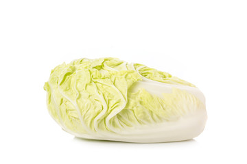 Fresh white Chinese cabbage. Studio shot isolated on white background