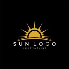 Sun logo design vector template Icon symbol Illustration