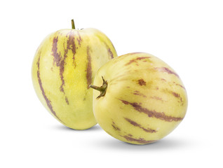 Pepino cantaloupe on white background