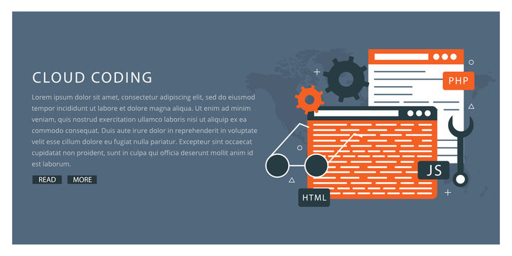 web site design development program coding concept