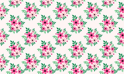 Unique wallpaper for Valentine, with cute pink floral pattern background design.