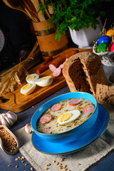 Easter in Polish: sour flour soup for Easter breakfast (Żurek)