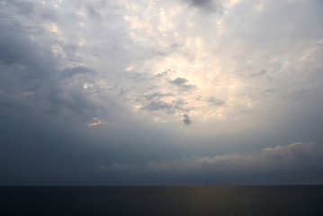 Beautiful Mediterranean seascape on a summer evening. Sicily, Italy