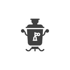 Azerbaijan tea samovar vector icon. filled flat sign for mobile concept and web design. Traditional Russian Samovar glyph icon. Symbol, logo illustration. Vector graphics