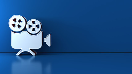 Old retro camera that records video. 3D rendering