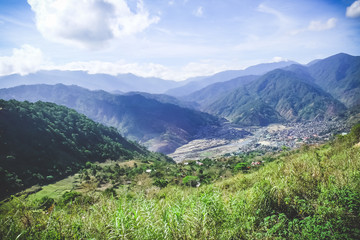 Fototapeta na wymiar Beautiful rice terraces in Bontoc, Philippines