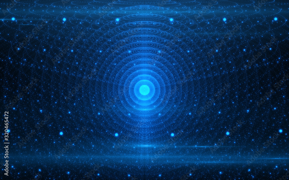 Poster blue grid sphere futuristic technology background.abstract technology network concept.space with sta
