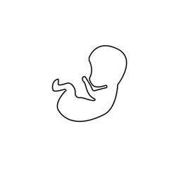Embryo, fetus, pregnancy icon. Vector illustration. Flat.
