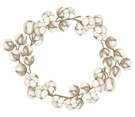 Wreath of cotton