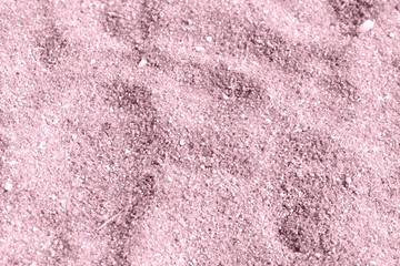Beach sand texture close-up. Natural background pink color toned