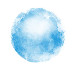 Watercolor circle on white as background