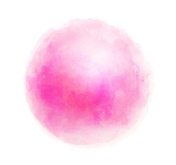 Watercolor circle on white as background