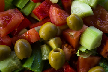 A bowl of fruit and vegetable salad