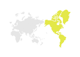 ワールドシルエットマップ（アメリカ大陸）
