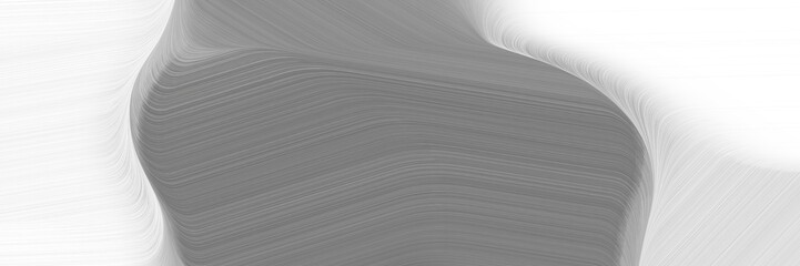 Fototapeta premium banner background graphic with gray gray, linen and silver color and abstract waves illustration