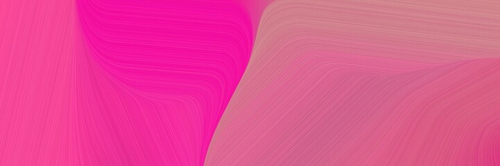 banner background graphic with pale violet red, deep pink and hot pink color and modern curvy waves background design