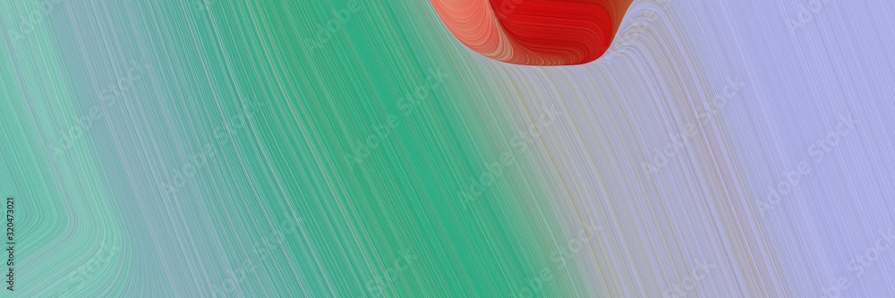 Poster card background texture with dark gray, medium sea green and firebrick color and smooth swirl waves 