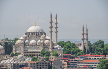 Fototapeta na wymiar Suleymaniye Mosque in Istambul, Turkey