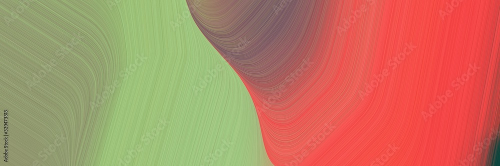 Poster header background texture with indian red, dark sea green and tomato color and elegant curvy swirl w