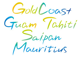 手描きタイトル・ビーチリゾート