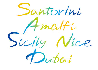 Obraz premium 手描きタイトル・ビーチリゾート