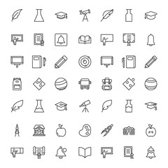 Education icon set.